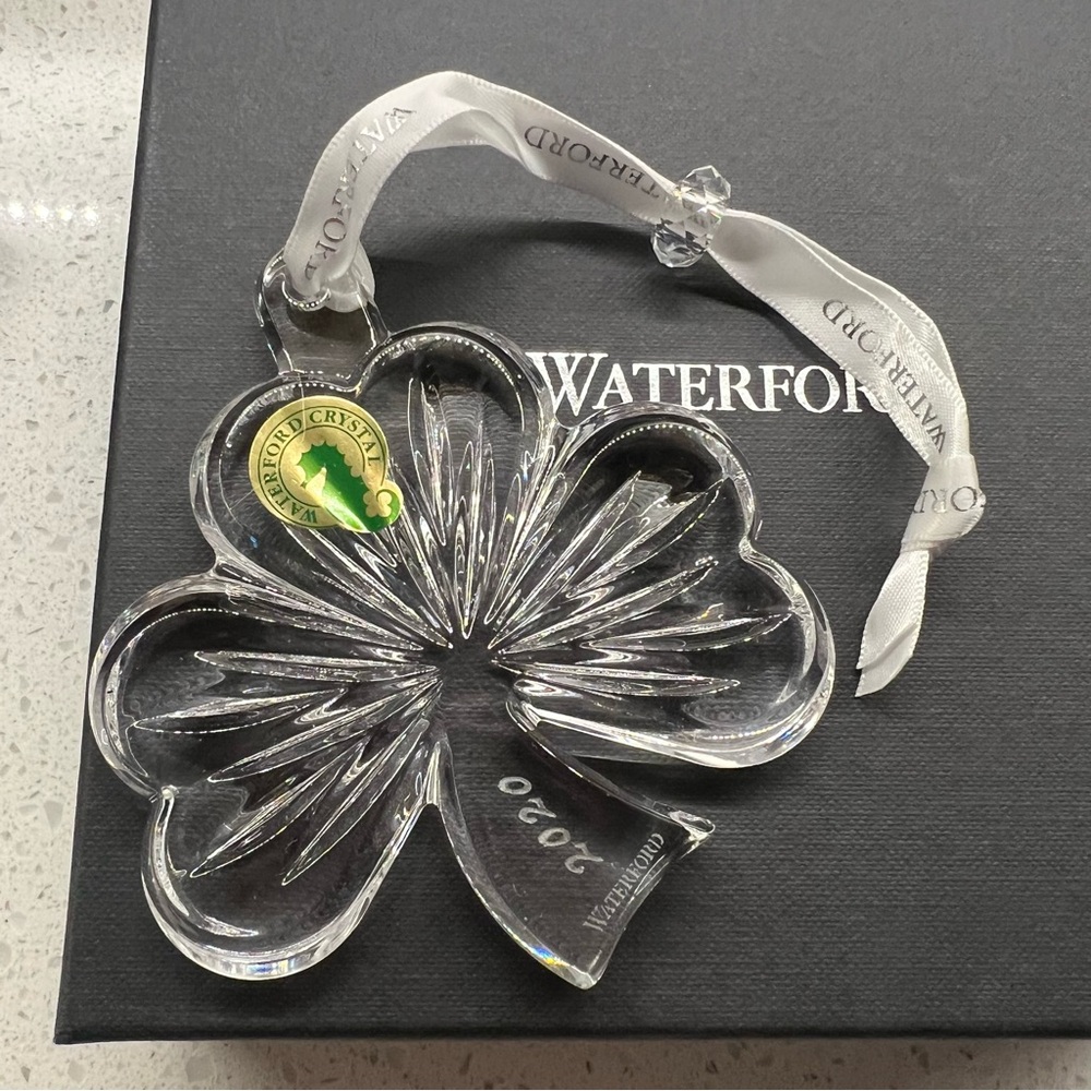 Waterford Crystal Shamrock with Ribbon